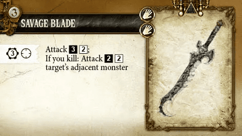 The Savage blade weapon card